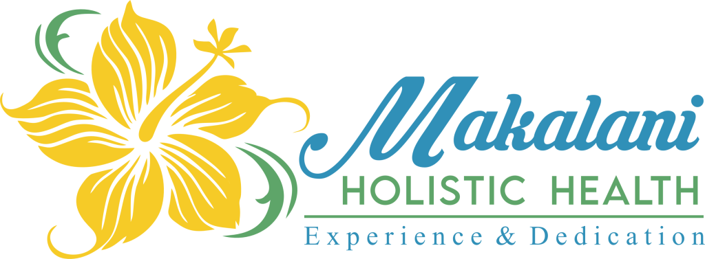 Logo of Makalani Holistic Health with yellow flower. Tagline: Experience & Dedication. Emphasizes wellness focus.